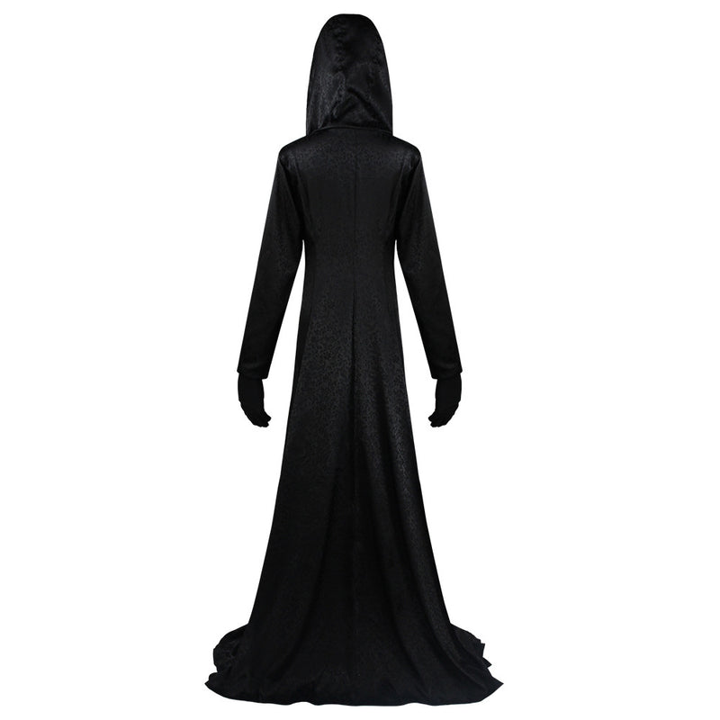 Resident Evil Village Moth Female Black Dress Witch Cloak Halloween Clothing