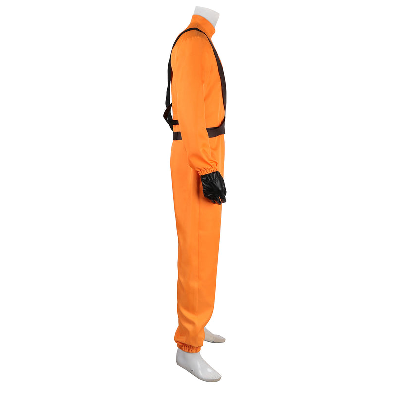 Lethal Company Staff Cosplay Costume Male Orange Jumpsuit Employee Uniform