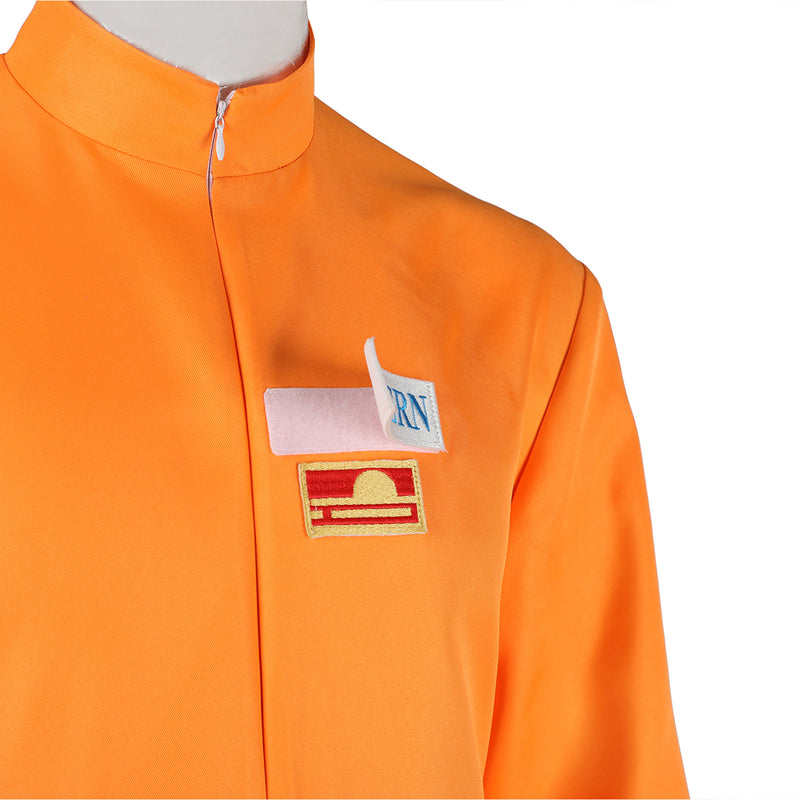 Lethal Company Staff Cosplay Costume Male Orange Jumpsuit Employee Uniform