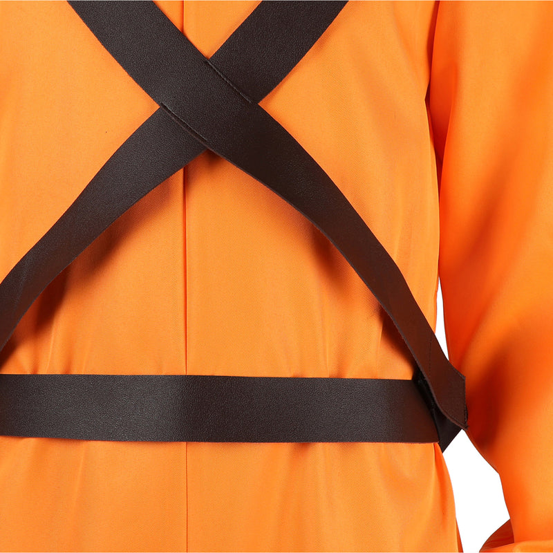 Lethal Company Staff Cosplay Costume Male Orange Jumpsuit Employee Uniform