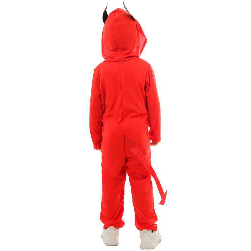 Children Little Devil Satan Cosplay Costume Boy Jumpsuit Halloween Stage Performance Clothing