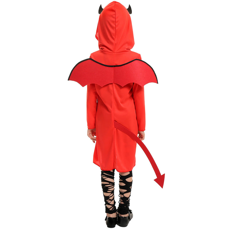 Children Little Devil Satan Cosplay Costume Boy Jumpsuit Halloween Stage Performance Clothing