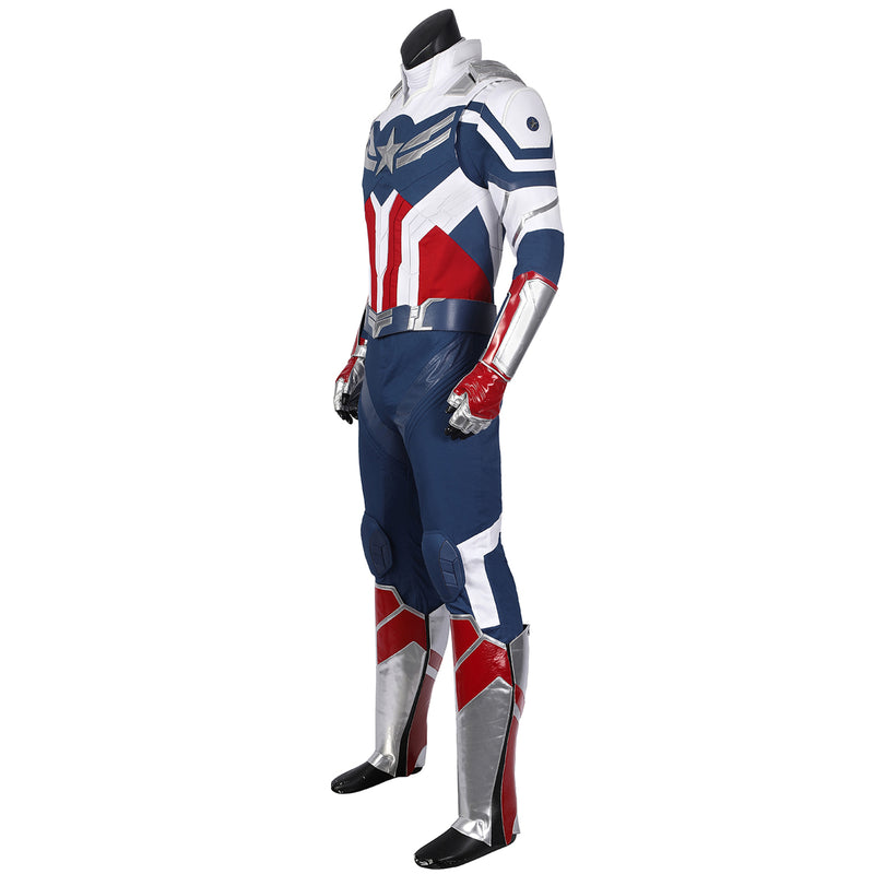 Luxurious Winter Soldier Sam Wilson New Captain America Cosplay Costume