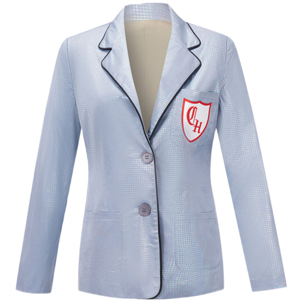 Matilda Cosplay Silver Grey Shiny Party Suit Jacket Fashion Event Uniform Daily Women Men Carnival Outfit