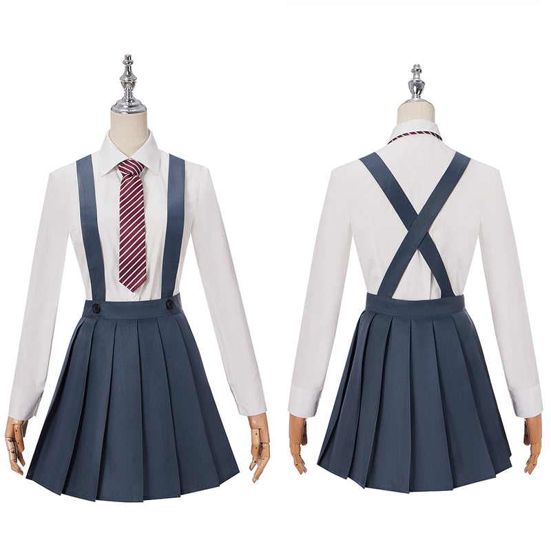 Matilda the Musical Grey School Uniform Girl Strap Short Skirt JK Pleated Dress