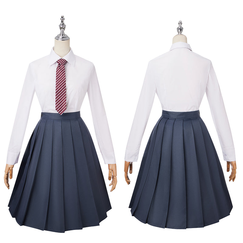 Matilda the Musical Gray Jacket Skirt Tie Cosplay Costume School Girl Dress Uniform Suit Halloween Party Outfit