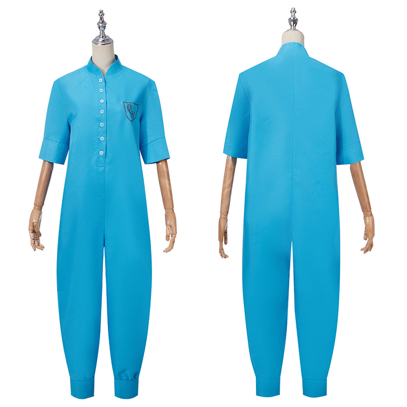 Matilda the Musical White & Blue Jumpsuit Training Apparel Cosplay Costume School Girls Boys Uniform Roald Dahl Women Men Suit