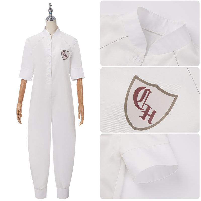 Matilda the Musical White & Blue Jumpsuit Training Apparel Cosplay Costume School Girls Boys Uniform Roald Dahl Women Men Suit