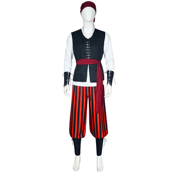 Medieval Pirate Outfits Cosplay Costume Men Uniform