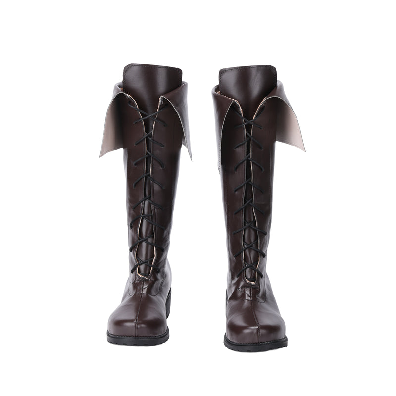 Medieval Renaissance Pirate Cosplay Boots Men Tube Tied Shoes