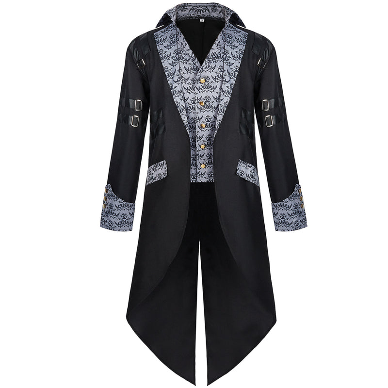 Medieval Steampunk Tuxedo Costume Men Clothing Gothic Jacket