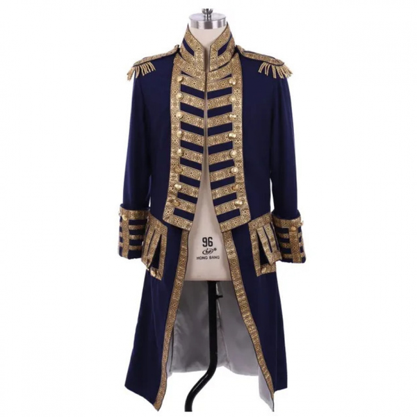 Men 18th Century Colonial Military Medieval Regency Tailcoat Jacket