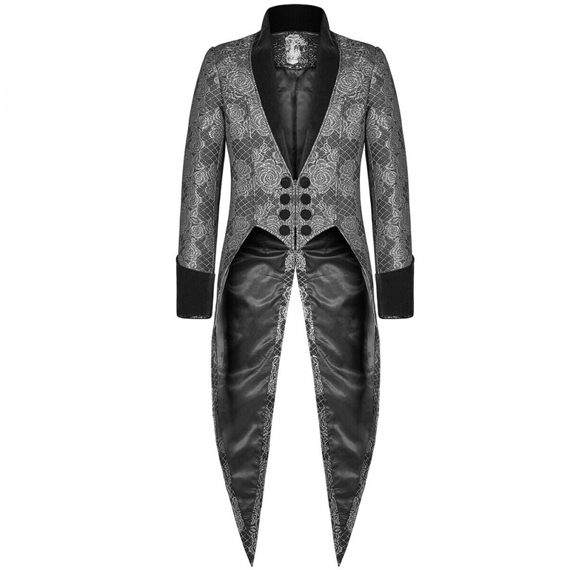 Men Paisley Tuxedo Jacket Slim Fit Tux Swallowtail Prom Party Tailcoat