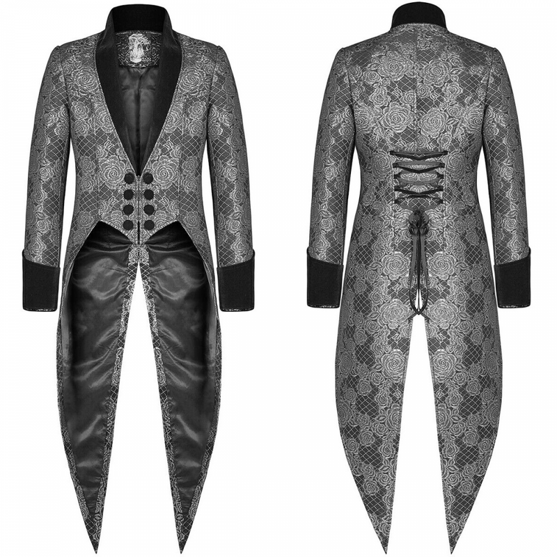 Men Paisley Tuxedo Jacket Slim Fit Tux Swallowtail Prom Party Tailcoat