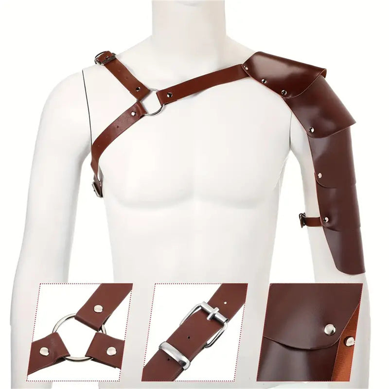 Men Renaissance Medieval Pirate Shirt Viking Belt Shawl Accessories