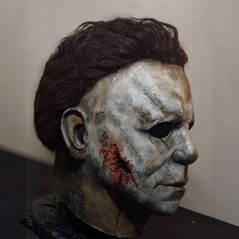 Halloween Michael Myers Cosplay Mask Horror Bloody Killer Demon Latex Helmet