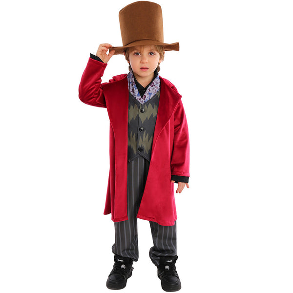 The Chocolate Factory Willy Wonka Kids Red Uniform Hat