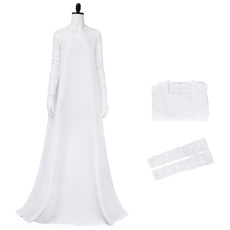 Movie Frankenstein Elizabeth Cosplay Costume Women White Dress