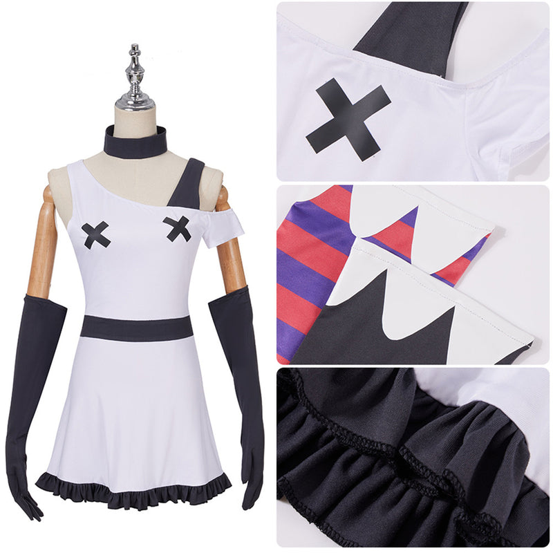 Movie Hazbin Hotel Vaggie Cosplay Costume Women Dress Halloween Skirt