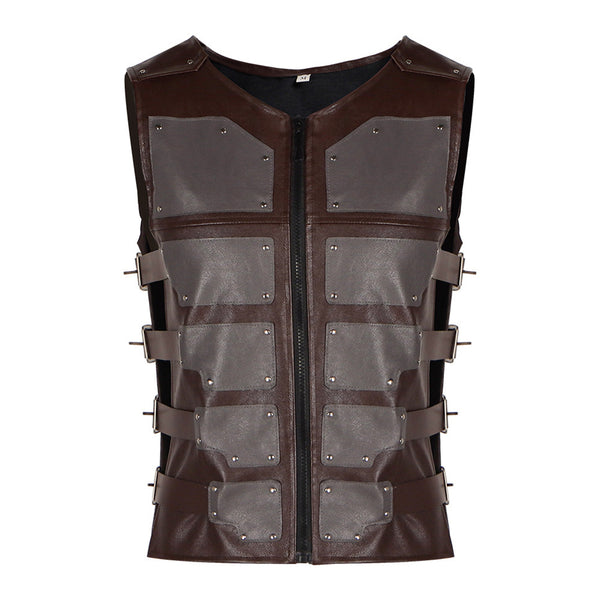 Movie Kraven the Hunter Sergei Kravinoff Cosplay Costume Brown Vest