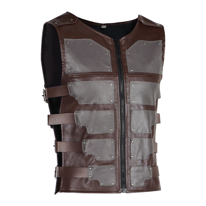 Movie Kraven the Hunter Sergei Kravinoff Cosplay Costume Brown Vest