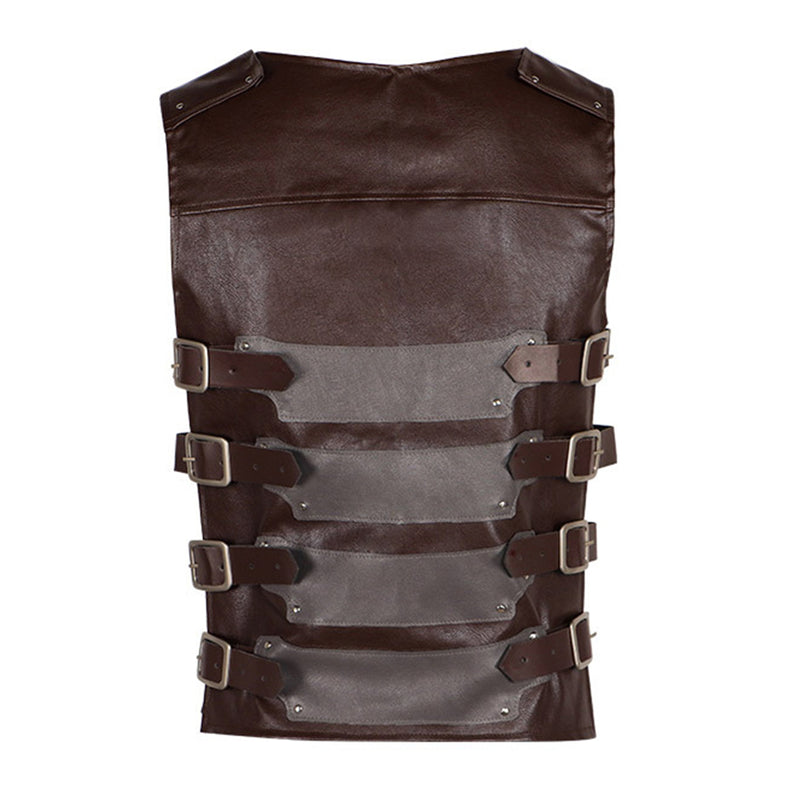 Movie Kraven the Hunter Sergei Kravinoff Cosplay Costume Brown Vest