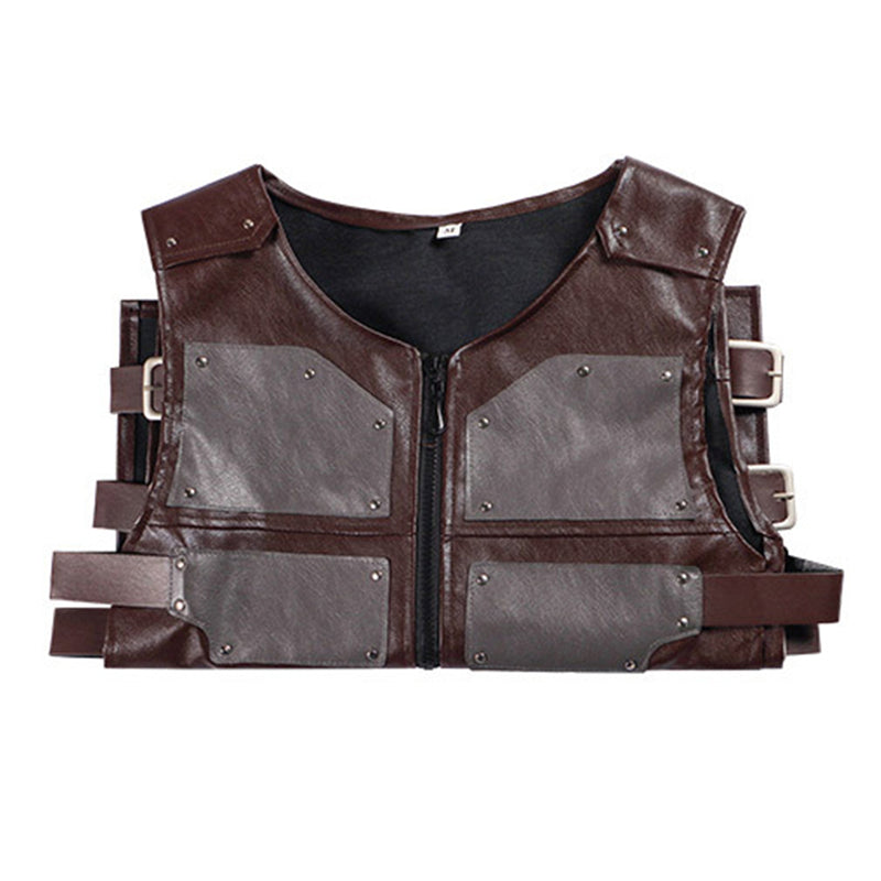 Movie Kraven the Hunter Sergei Kravinoff Cosplay Costume Brown Vest