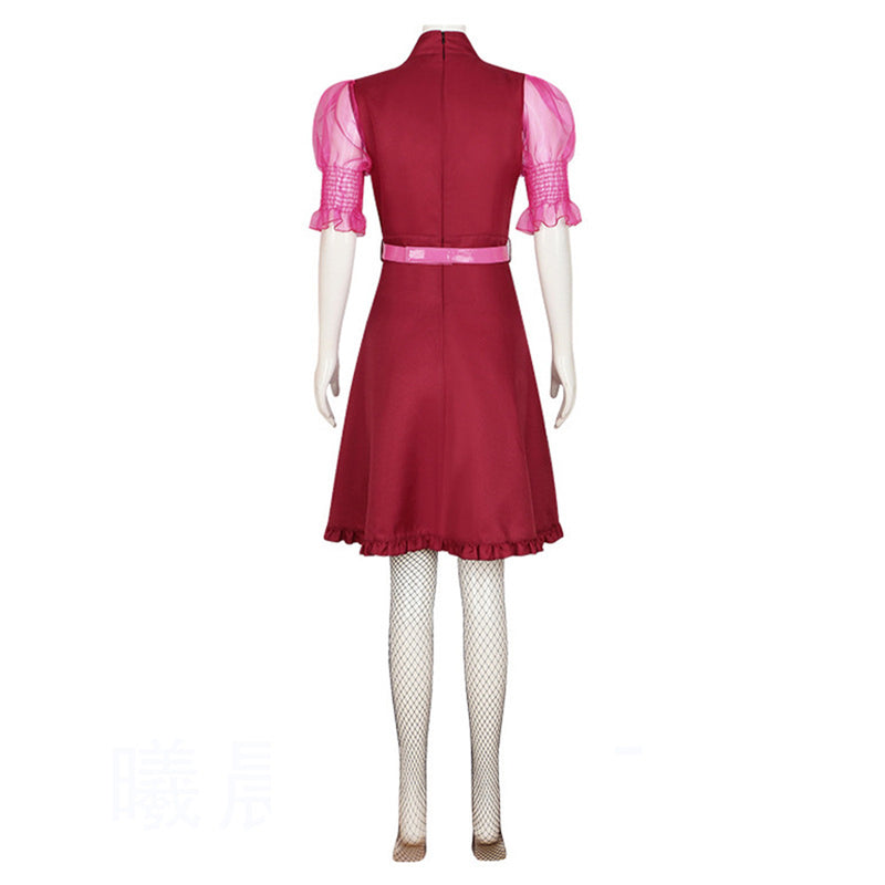 Movie Monster High Draculaura Cosplay Costume Pink Dress