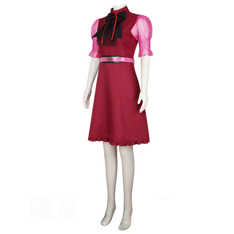 Movie Monster High Draculaura Cosplay Costume Pink Dress