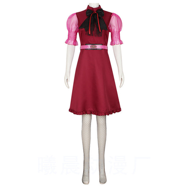 Movie Monster High Draculaura Cosplay Costume Pink Dress