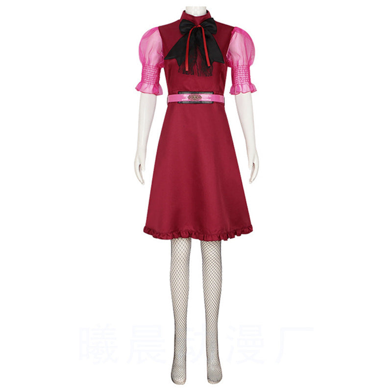 Movie Monster High Draculaura Cosplay Costume Pink Dress