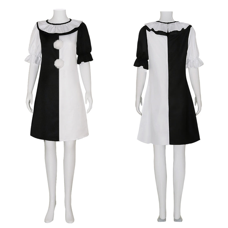 Movie Terrifier Clown Cosplay Costume Women Spliced Dress