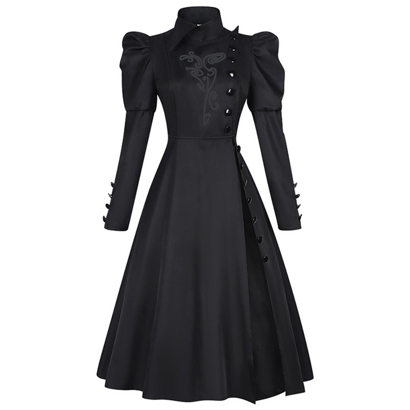 Movie Wicked Elphaba Cosplay Costume Girl Puff Sleeve Dress