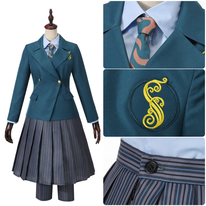 Movie Wicked Glynda Elphaba School Uniform Cosplay Costume