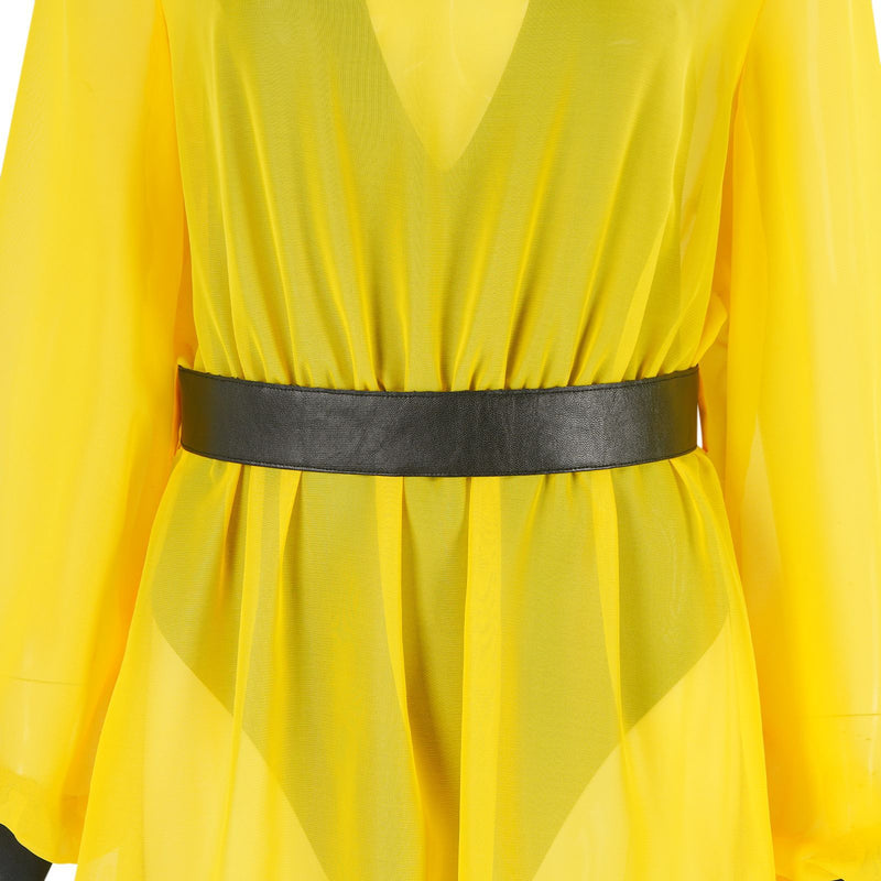 Ozymandias Cosplay Costume Yellow Dress Black Jumpsuit