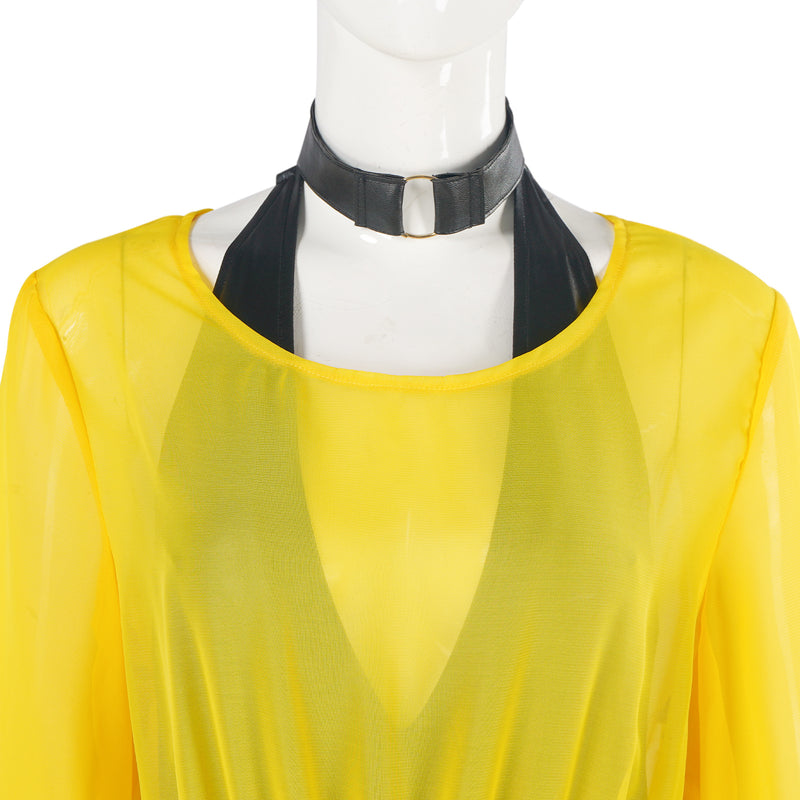 Ozymandias Cosplay Costume Yellow Dress Black Jumpsuit