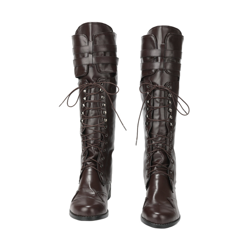 Pirate Medieval Renaissance Cosplay Faux Leather Steampunk Boots