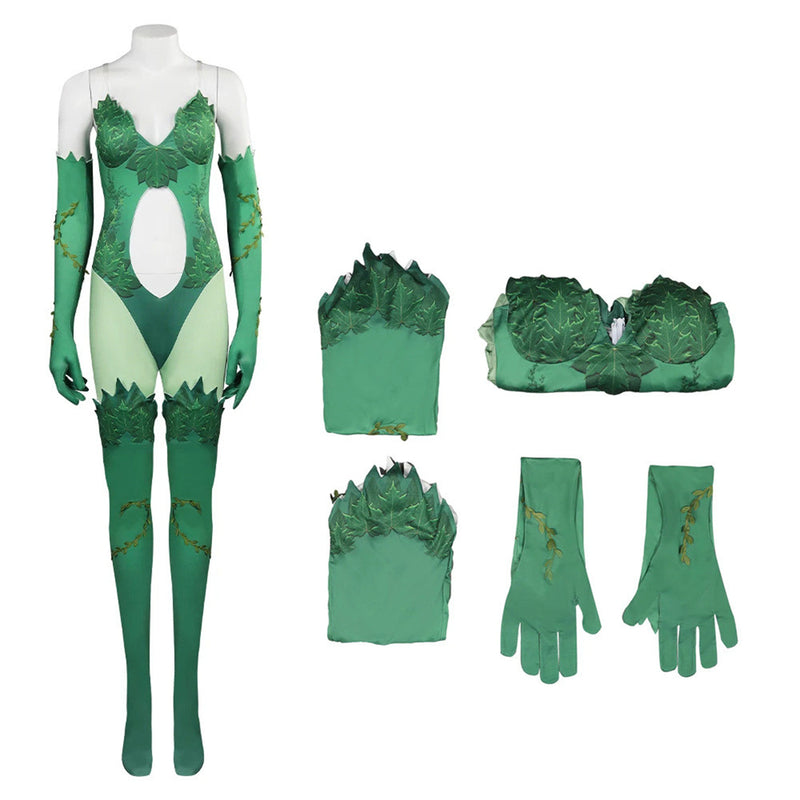 Villain Poison Ivy Girl Cosplay Costume Gotham Joker Jumpsuit Halloween Uniform