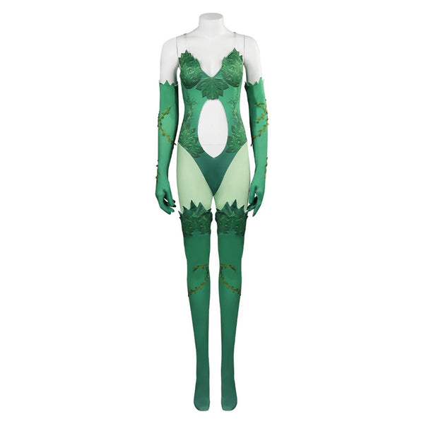 DC Villain Poison Ivy Girl Cosplay Costume Gotham Joker Jumpsuit Halloween Uniform