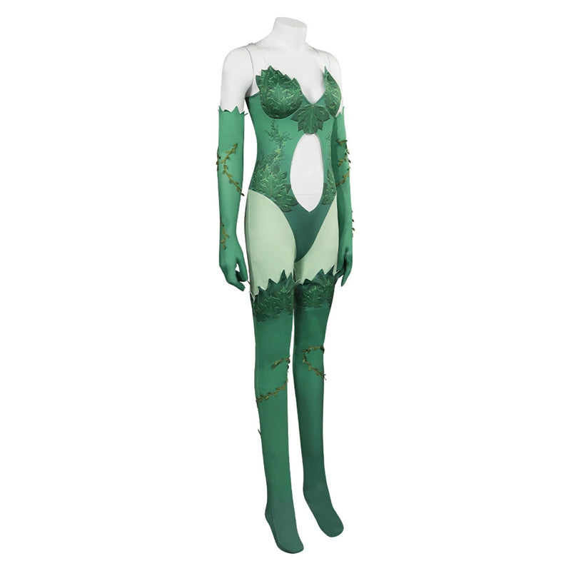 Villain Poison Ivy Girl Cosplay Costume Gotham Joker Jumpsuit Halloween Uniform