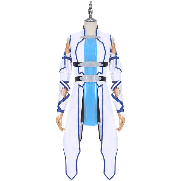 AwwwCos SAO Sword Art Online 2 Asuna Yuuki Blue Version Cosplay Costume Dress Halloween Party Suit Outfit Uniform for Women Men