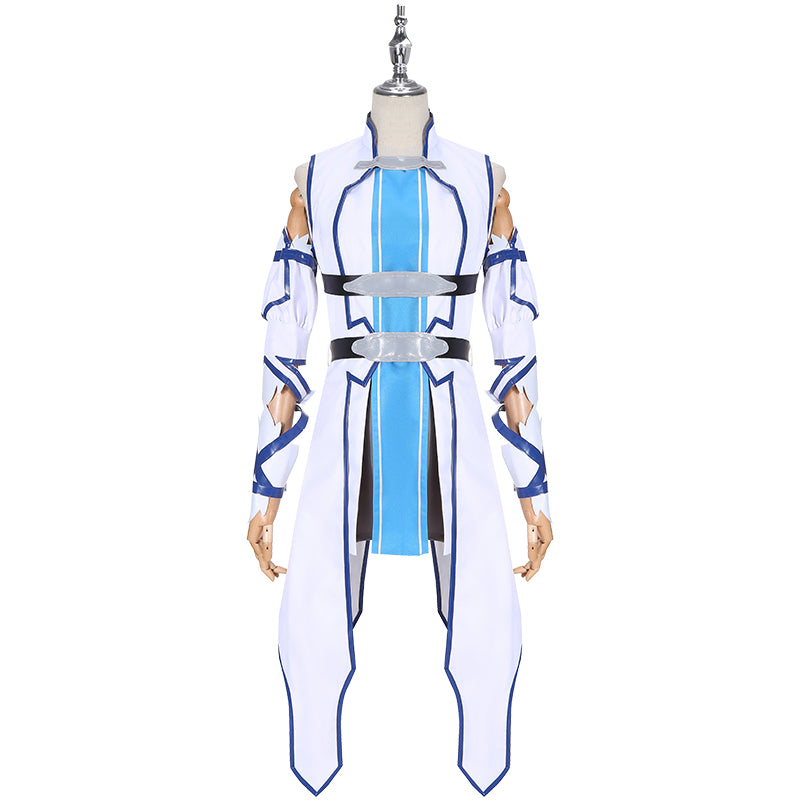 AwwwCos SAO Sword Art Online 2 Asuna Yuuki Blue Version Cosplay Costume Dress Halloween Party Suit Outfit Uniform for Women Men