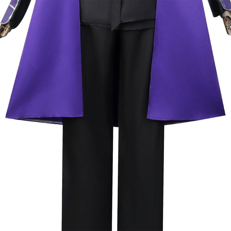 Scissor Seven Cosplay Costume Men Purple Hooded Kimono Wig