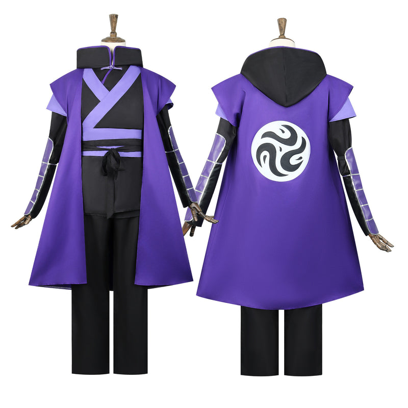 Scissor Seven Cosplay Costume Men Purple Hooded Kimono Wig