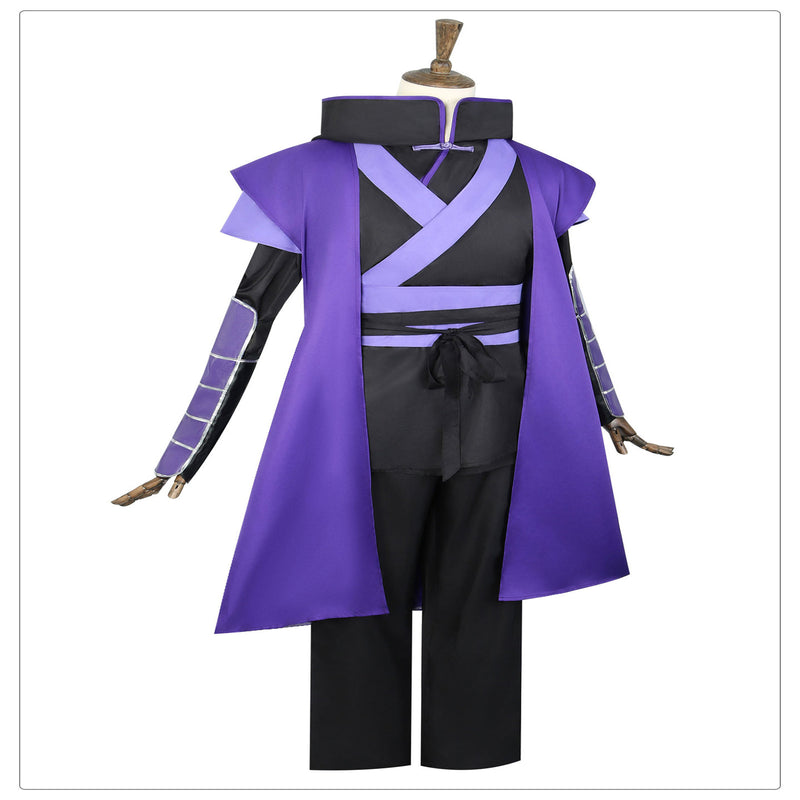 Scissor Seven Cosplay Costume Men Purple Hooded Kimono Wig