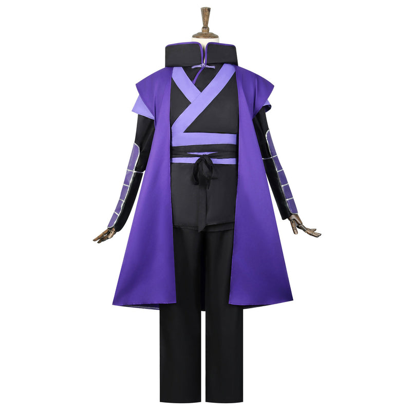 Scissor Seven Cosplay Costume Men Purple Hooded Kimono Wig