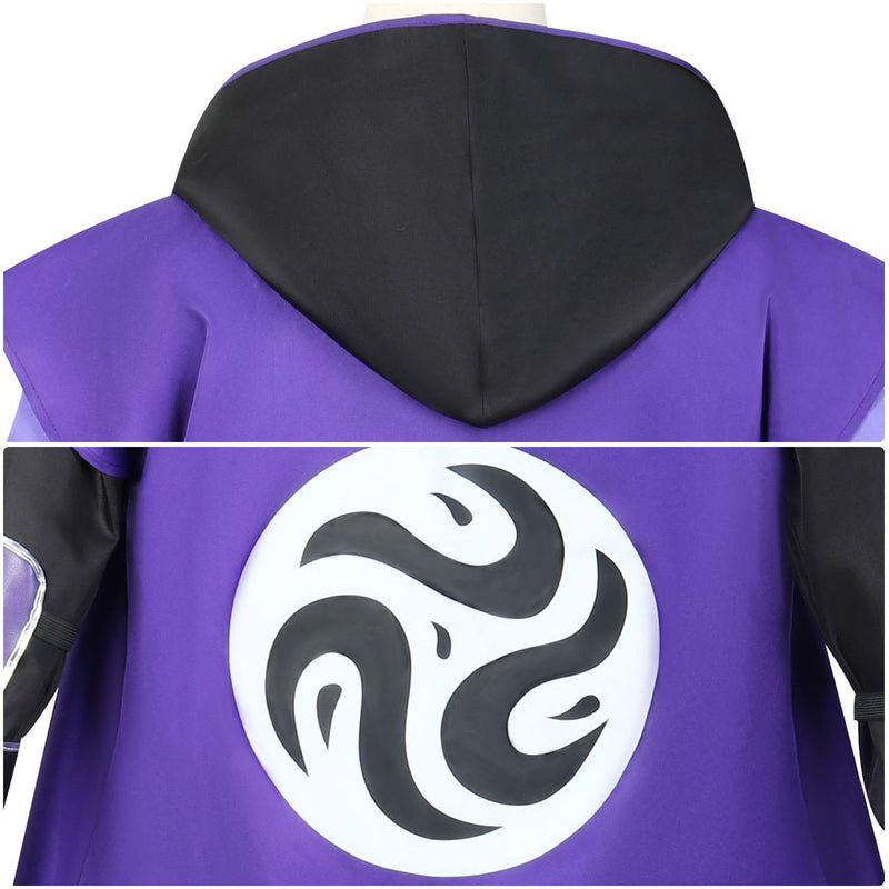 Scissor Seven Cosplay Costume Men Purple Hooded Kimono Wig