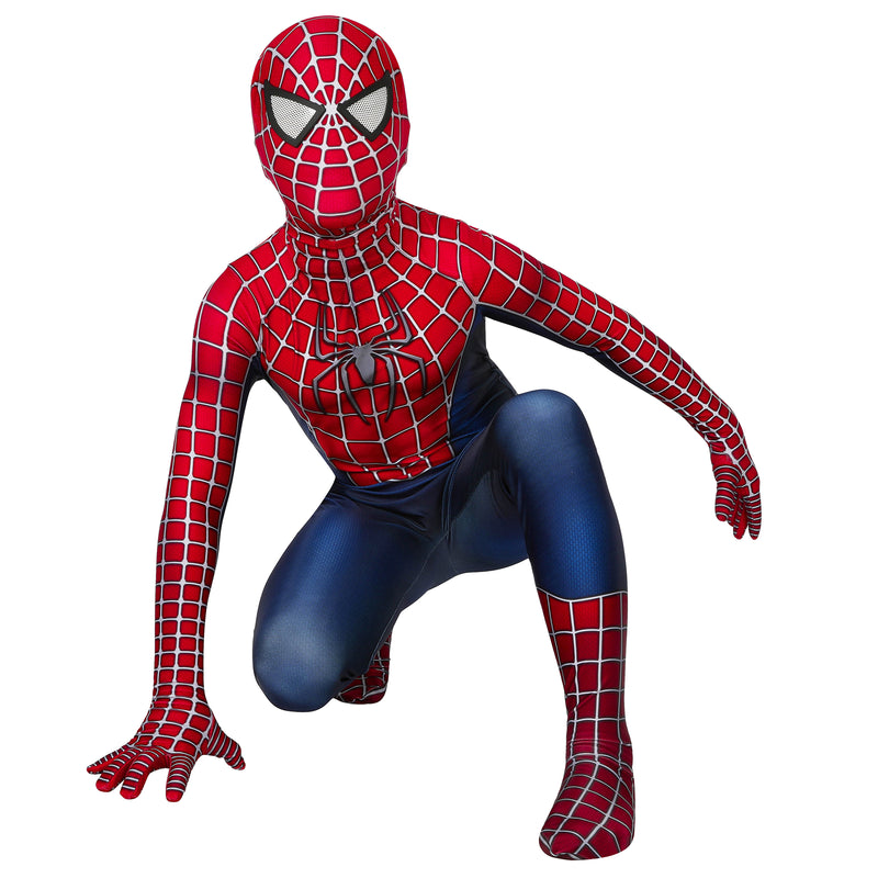 Spider-Man 2 Tobey Maguire Kid Cosplay Costume Jumpsuit Headgear