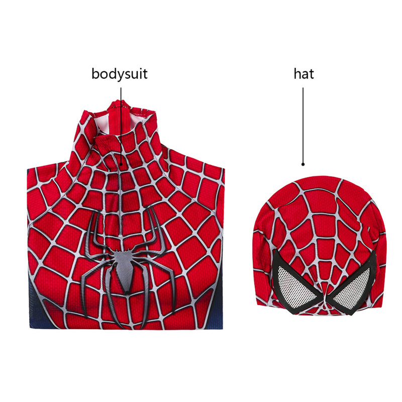 Spider-Man 2 Tobey Maguire Kid Cosplay Costume Jumpsuit Headgear