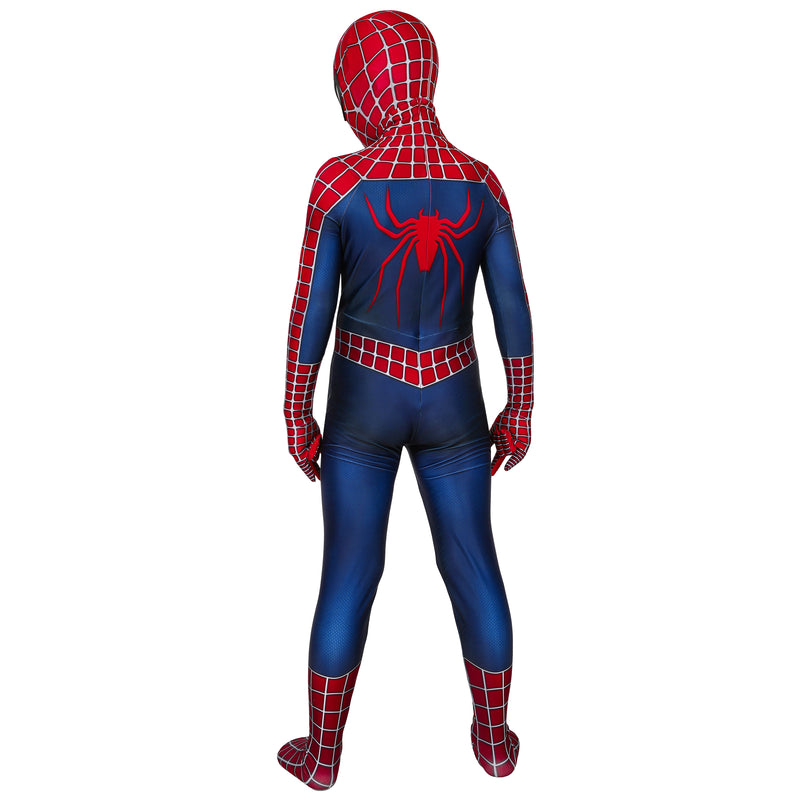 Spider-Man 2 Tobey Maguire Kid Cosplay Costume Jumpsuit Headgear